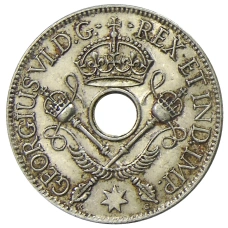 Монета 1 шиллинг 1938 года Британская Новая Гвинея (реверс)