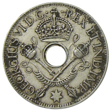 Монета 1 шиллинг 1938 года Британская Новая Гвинея (реверс)