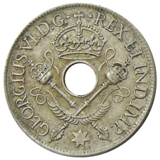 Монета 1 шиллинг 1938 года Британская Новая Гвинея (реверс)