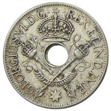 Монета 1 шиллинг 1938 года Британская Новая Гвинея (реверс)