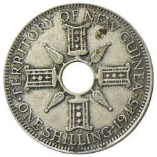 Монета 1 шиллинг 1945 года Британская Новая Гвинея (аверс)