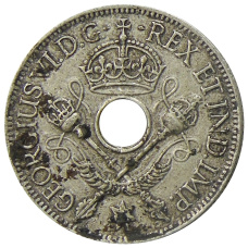 Монета 1 шиллинг 1945 года Британская Новая Гвинея (реверс)