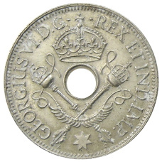 Монета 1 шиллинг 1945 года Британская Новая Гвинея (реверс)