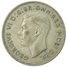 Монета 1 флорин (2 шиллинга) 1951 года Австралия — 50 лет Федерации (реверс)