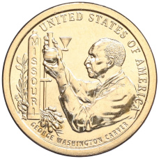 Монета 1 доллар 2024 года D США «Американские инновации — Джордж Вашингтон Карвер» (аверс)