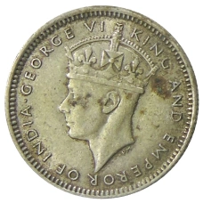 Монета 10 центов 1943 года Малайя (реверс)