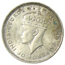 Монета 10 центов 1943 года Малайя (реверс)