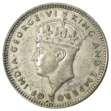 Монета 10 центов 1939 года Малайя (реверс)