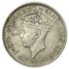 Монета 10 центов 1939 года Малайя (реверс)