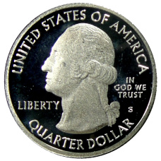 Монета 1/4 доллара (25 центов) 2012 года  S США Национальные парки № 15 —  Денали (реверс)