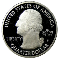 Монета 1/4 доллара (25 центов) 2012 года  S США Национальные парки № 15 —  Денали (реверс)