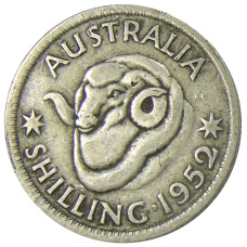 Монета 1 шиллинг 1952 года Австралия (аверс)