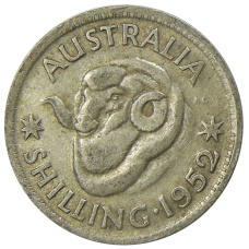 Монета 1 шиллинг 1952 года Австралия (аверс)