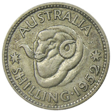 Монета 1 шиллинг 1952 года Австралия (аверс)