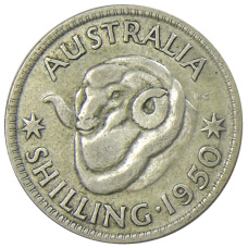 Монета 1 шиллинг 1950 года Австралия (аверс)