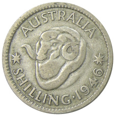 Монета 1 шиллинг 1946 года Австралия (аверс)