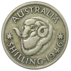 Монета 1 шиллинг 1946 года Австралия (аверс)