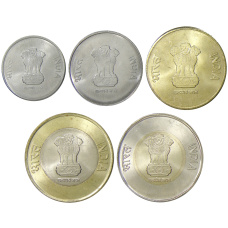 Набор монет Индии «75 лет Независимости» (реверс)