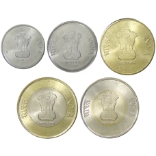 Набор монет Индии «75 лет Независимости» (реверс)