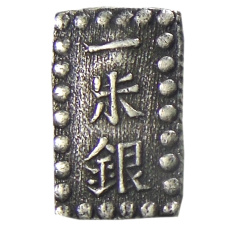 Монета 1 шу 1854-1868 года Япония (аверс)