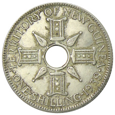 Монета 1 шиллинг 1938 года Британская Новая Гвинея (аверс)