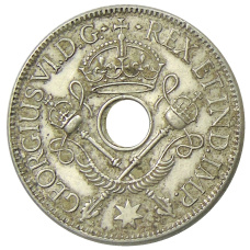 Монета 1 шиллинг 1938 года Британская Новая Гвинея (реверс)