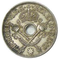 Монета 1 шиллинг 1938 года Британская Новая Гвинея (реверс)