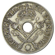 Монета 1 шиллинг 1938 года Британская Новая Гвинея (реверс)