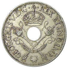 Монета 1 шиллинг 1935 года Британская Новая Гвинея (реверс)