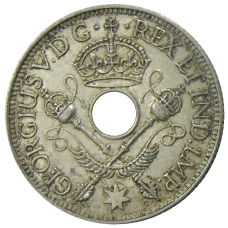 Монета 1 шиллинг 1935 года Британская Новая Гвинея (реверс)