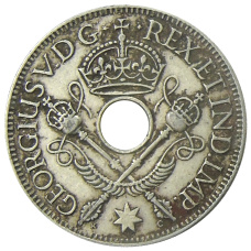 Монета 1 шиллинг 1936 года Британская Новая Гвинея (реверс)