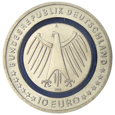 Монета 10 евро 2024 года A  Германия «На службе общества — Полиция» (реверс)