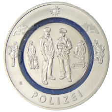 Монета 10 евро 2024 года G Германия «На службе общества — Полиция» (аверс)