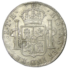 Монета 8 реалов 1806 года Испанская Мексика (реверс)