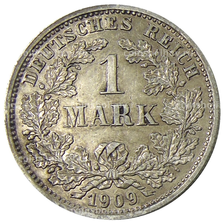 Монета 1 марка 1909 года D  Германия