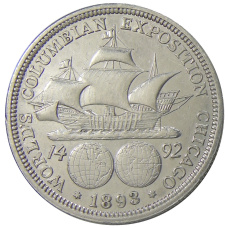 Монета 1/2 доллара 1893 года США «Колумбийская выставка в Чикаго» (аверс)