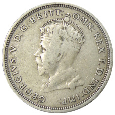 Монета 1 флорин 1927 года Австралия «Открытие здания парламента в Канберре» (реверс)