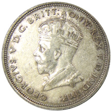 Монета 1 флорин 1927 года Австралия «Открытие здания парламента в Канберре» (реверс)