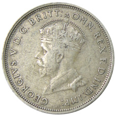 Монета 1 флорин 1927 года Австралия «Открытие здания парламента в Канберре» (реверс)