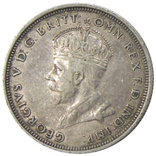 Монета 1 флорин 1927 года Австралия «Открытие здания парламента в Канберре» (реверс)