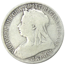 Монета 1 флорин (2 шиллинга) 1900 года Великобритания (реверс)