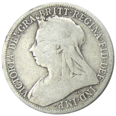 Монета 1 флорин (2 шиллинга) 1901 года Великобритания (реверс)