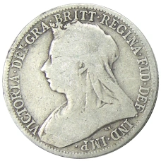 Монета 1 флорин (2 шиллинга) 1901 года Великобритания (реверс)