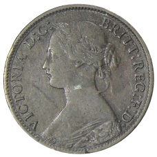 Монета 1 фартинг 1864 года Великобритания (реверс)