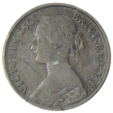 Монета 1 фартинг 1864 года Великобритания (реверс)