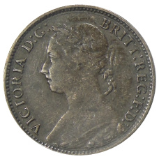 Монета 1 фартинг 1886 года Великобритания (реверс)