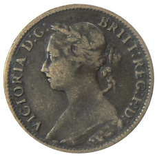 Монета 1 фартинг 1886 года Великобритания (реверс)