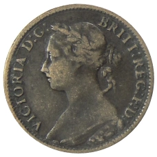 Монета 1 фартинг 1886 года Великобритания (реверс)