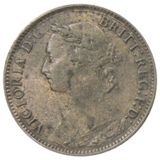 Монета 1 фартинг 1885 года Великобритания (реверс)