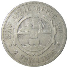 Монета 2 шиллинга 1896 года ЮАР (Трансвааль) (аверс)